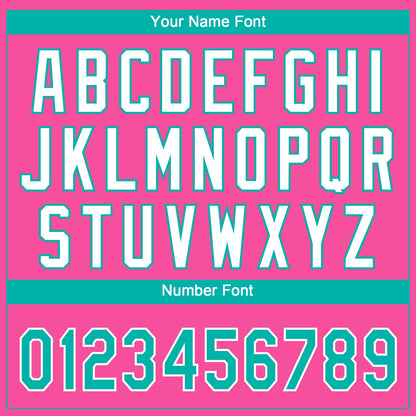 Custom Pink Aqua-White Gradient Style Twinkle Star Two-Button Unisex Softball Jersey