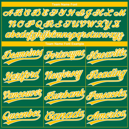 Custom Kelly Green Yellow-White Gradient Style Twinkle Star Two-Button Unisex Softball Jersey