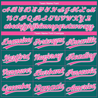 Custom Teal Pink-White Gradient Style Twinkle Star Two-Button Unisex Softball Jersey