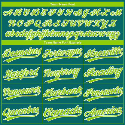 Custom Teal Neon Green-White Gradient Style Twinkle Star Two-Button Unisex Softball Jersey