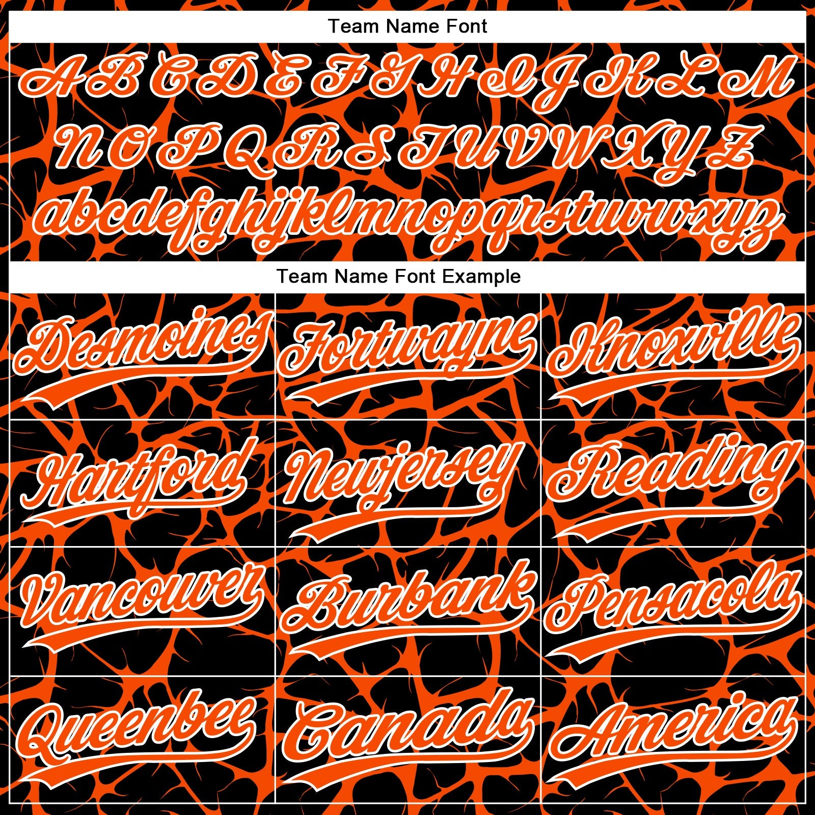 Custom Black Orange-White Abstract Network Crackle Two-Button Unisex Softball Jersey