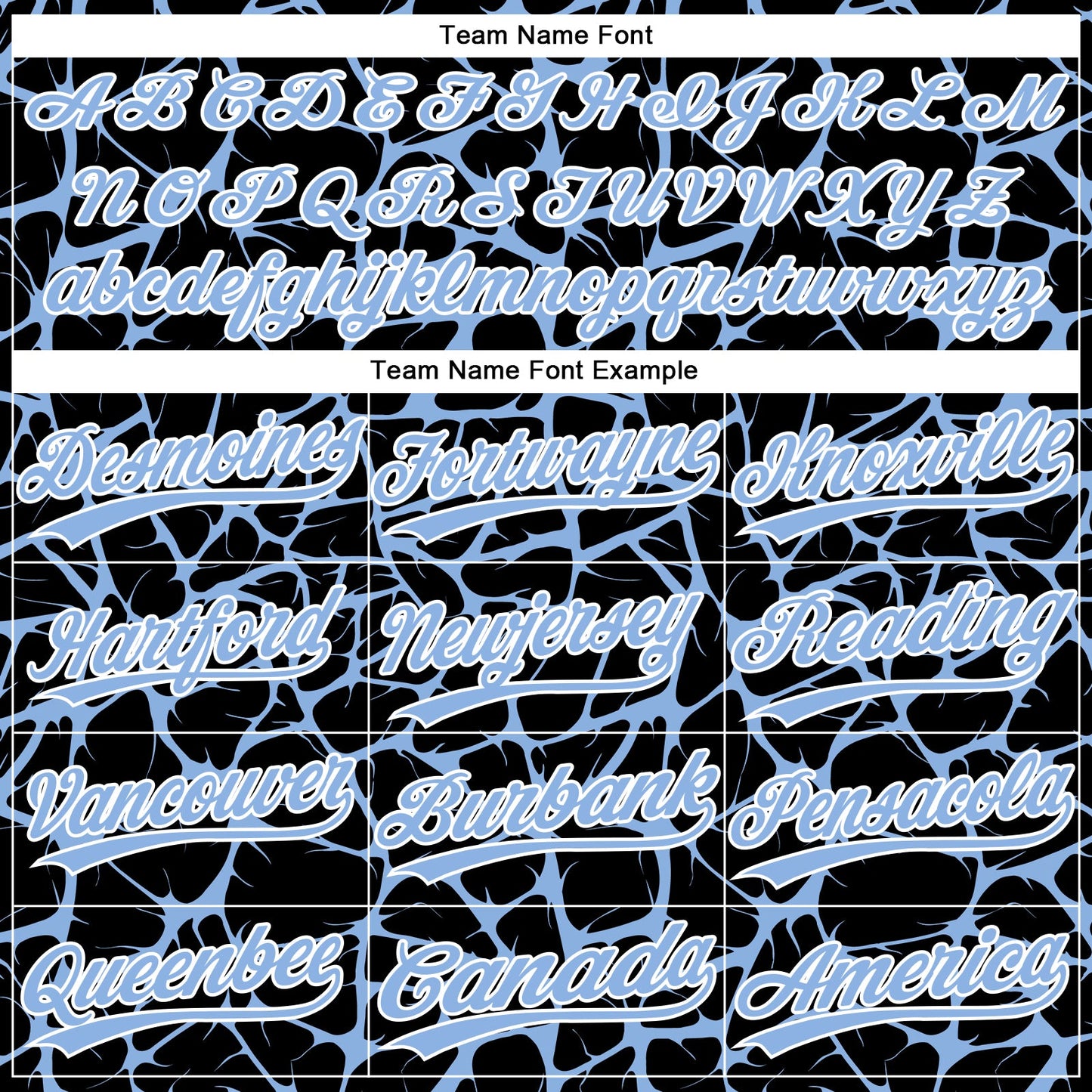 Custom Black Light Blue-White Abstract Network Crackle Two-Button Unisex Softball Jersey