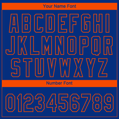 Custom Royal Orange New York City Edition Gradient Two-Button Unisex Softball Jersey