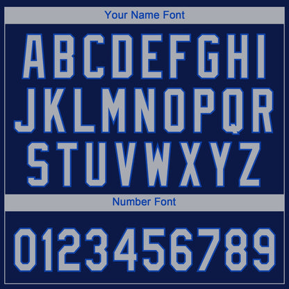 Custom Navy Gray-Thunder Blue Dallas City Edition Gradient Two-Button Unisex Softball Jersey