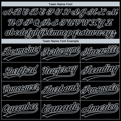 Custom Black Silver Las Vegas City Edition Gradient Two-Button Unisex Softball Jersey