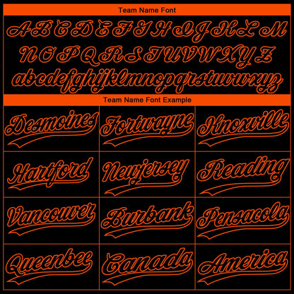 Custom Black Orange Philadelphia City Edition Gradient Two-Button Unisex Softball Jersey