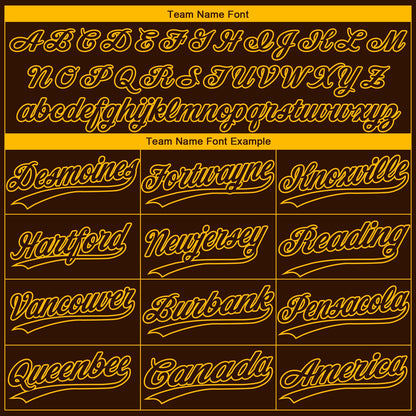Custom Brown Gold San Diego City Edition Gradient Two-Button Unisex Softball Jersey