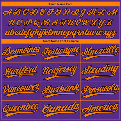Custom Purple Bay Orange-Black Phoenix City Edition Gradient Two-Button Unisex Softball Jersey