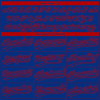 Custom Royal Red Chicago City Edition Gradient Two-Button Unisex Softball Jersey
