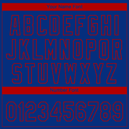 Custom Royal Red Atlanta City Edition Gradient Two-Button Unisex Softball Jersey