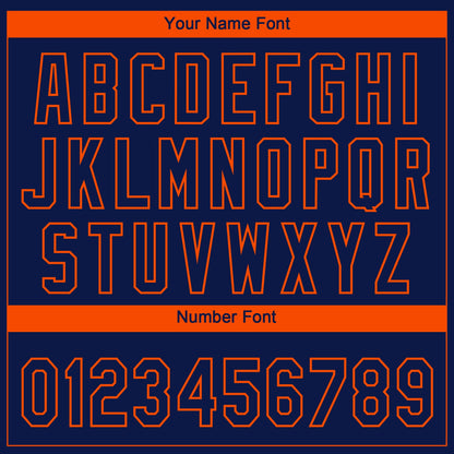 Custom Navy Orange Denver City Edition Gradient Two-Button Unisex Softball Jersey