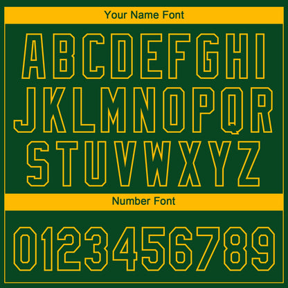 Custom Green Gold Oakland City Edition Gradient Two-Button Unisex Softball Jersey
