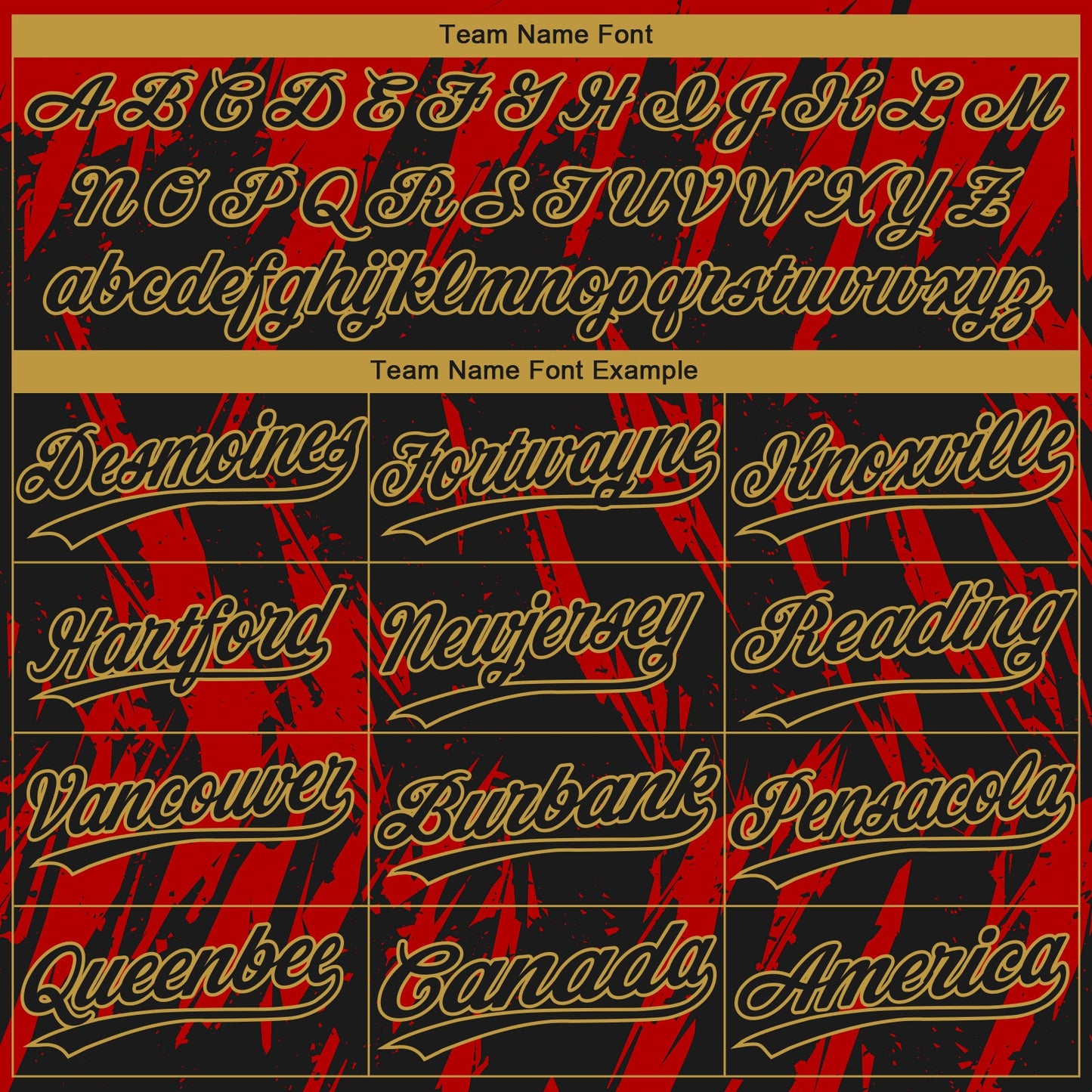 Custom Black Red-Old Gold Splatter Torn Sharp Brush Stroke Two-Button Unisex Softball Jersey