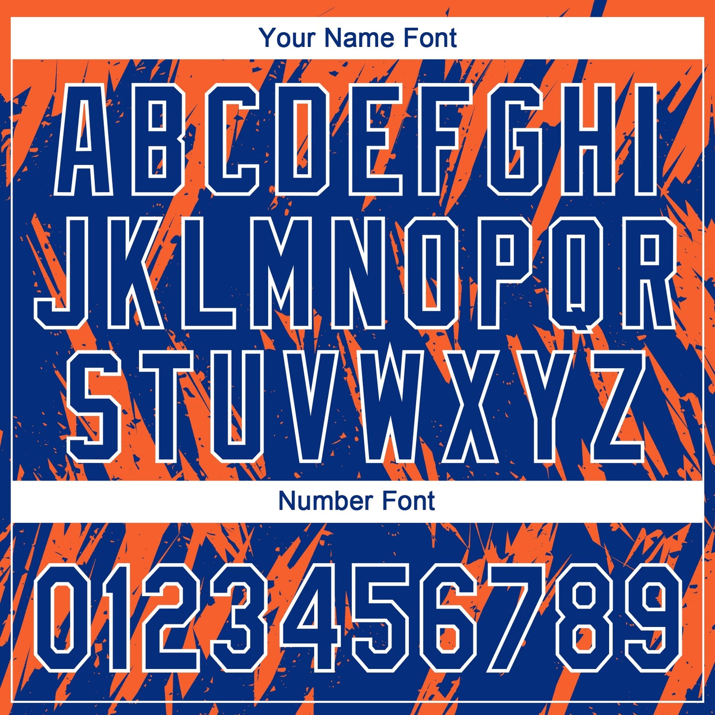 Custom Orange Royal-White Splatter Torn Sharp Brush Stroke Two-Button Unisex Softball Jersey