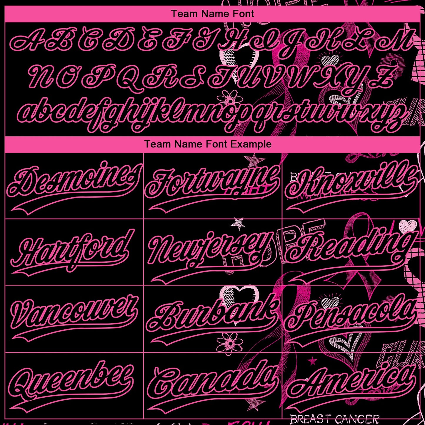 Custom Black Pink Pink Ribbon Breast Cancer Awareness Month Women Health Care Support Two-Button Unisex Softball Jersey