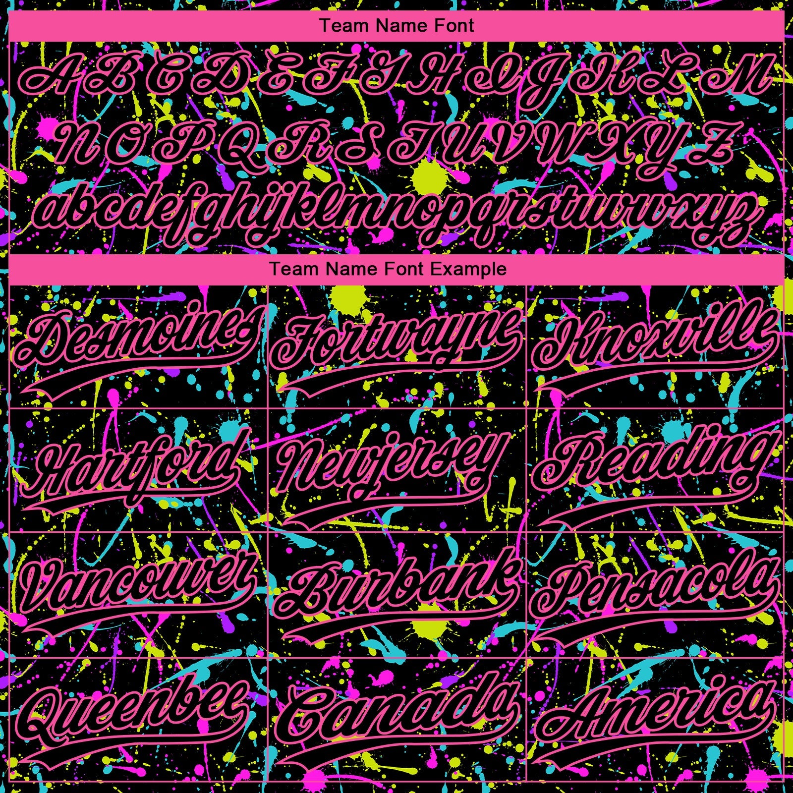 Custom Graffiti Pattern Black-Pink Vibrant Multi-Color Abstract Splatter Two-Button Unisex Softball Jersey