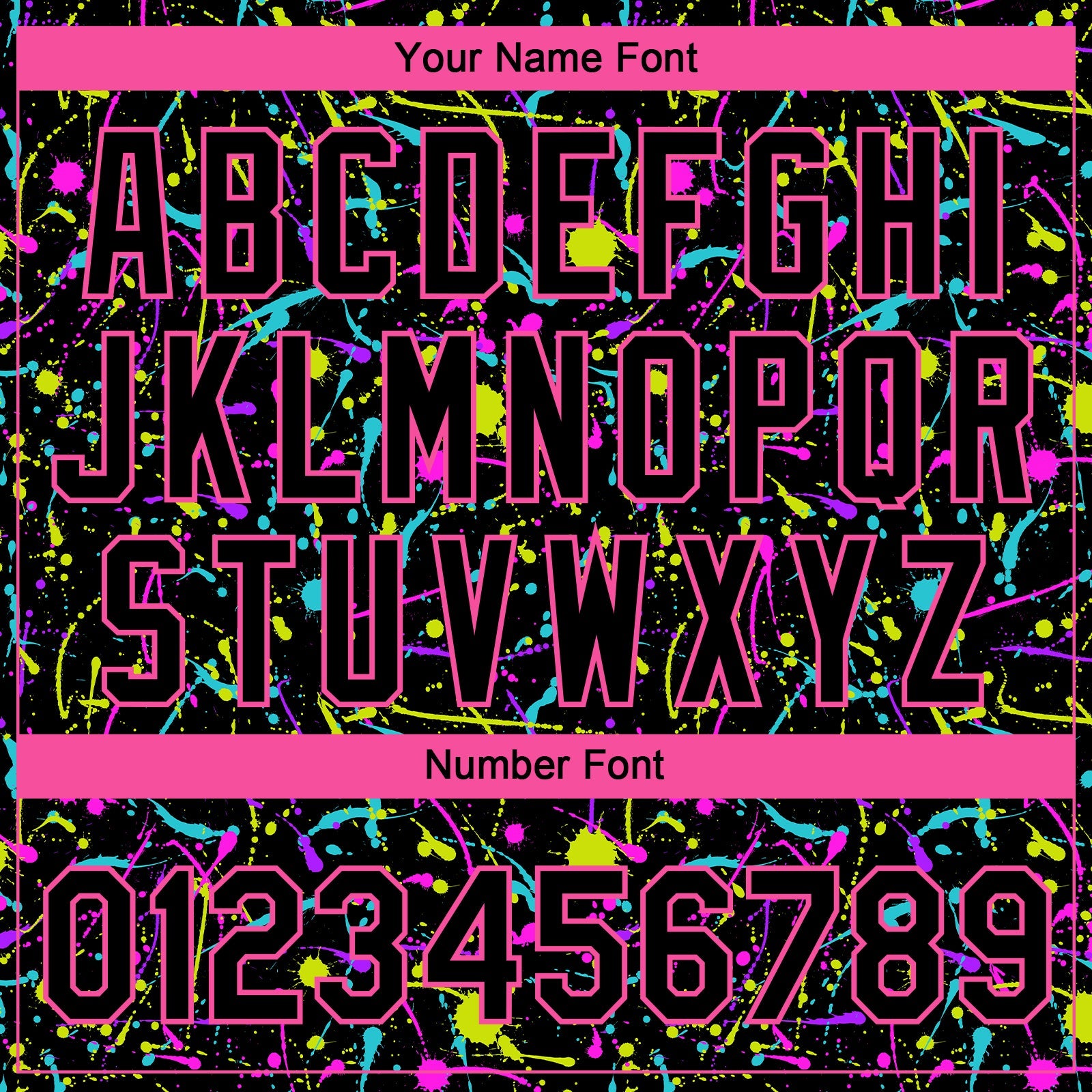 Custom Graffiti Pattern Black-Pink Vibrant Multi-Color Abstract Splatter Two-Button Unisex Softball Jersey