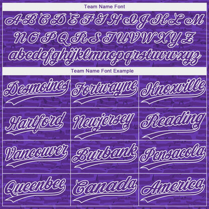 Custom Purple-White Raglan Sleeves Distressed Fragment Brush Stroke Two-Button Unisex Softball Jersey