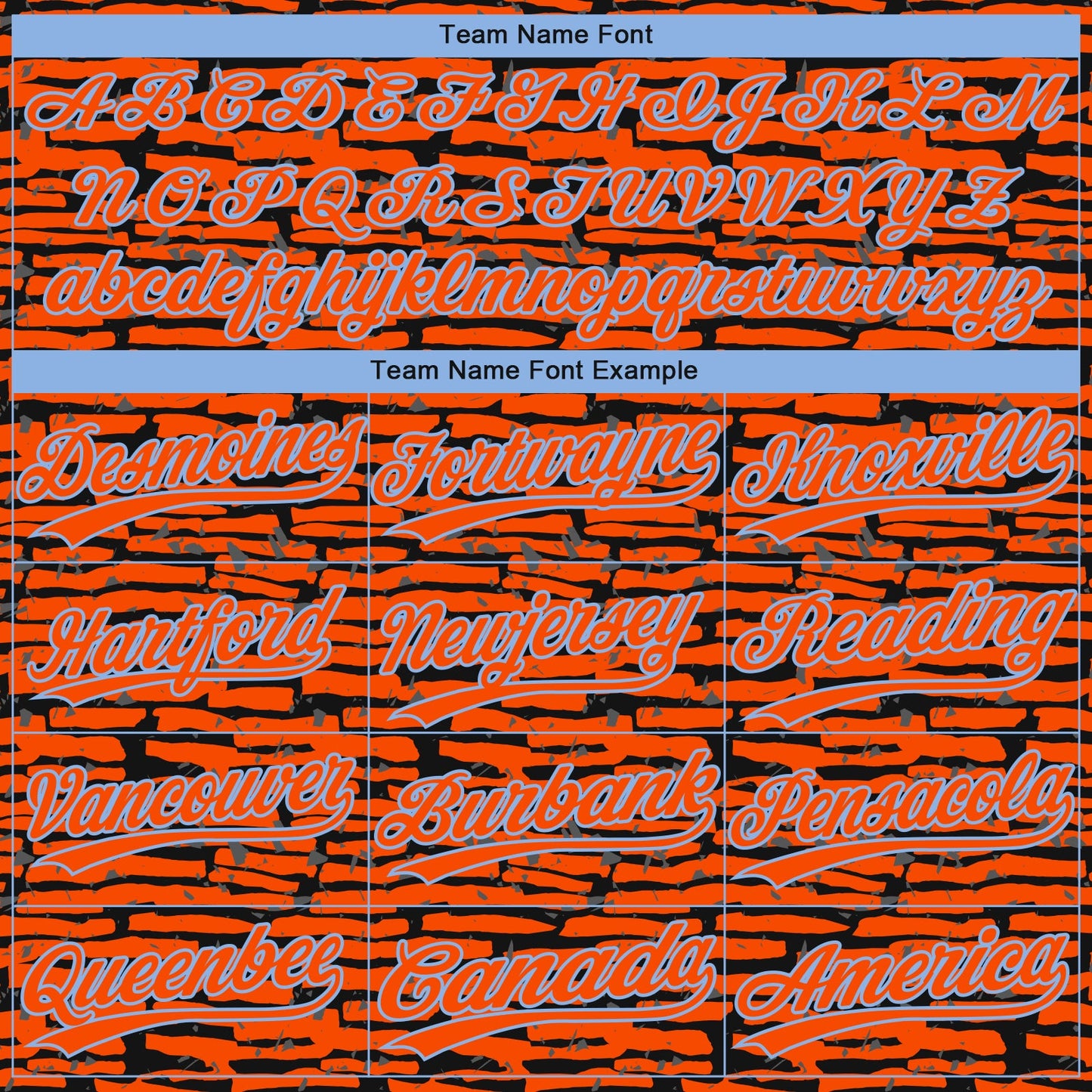 Custom Orange Black-Light Blue Raglan Sleeves Distressed Fragment Brush Stroke Two-Button Unisex Softball Jersey