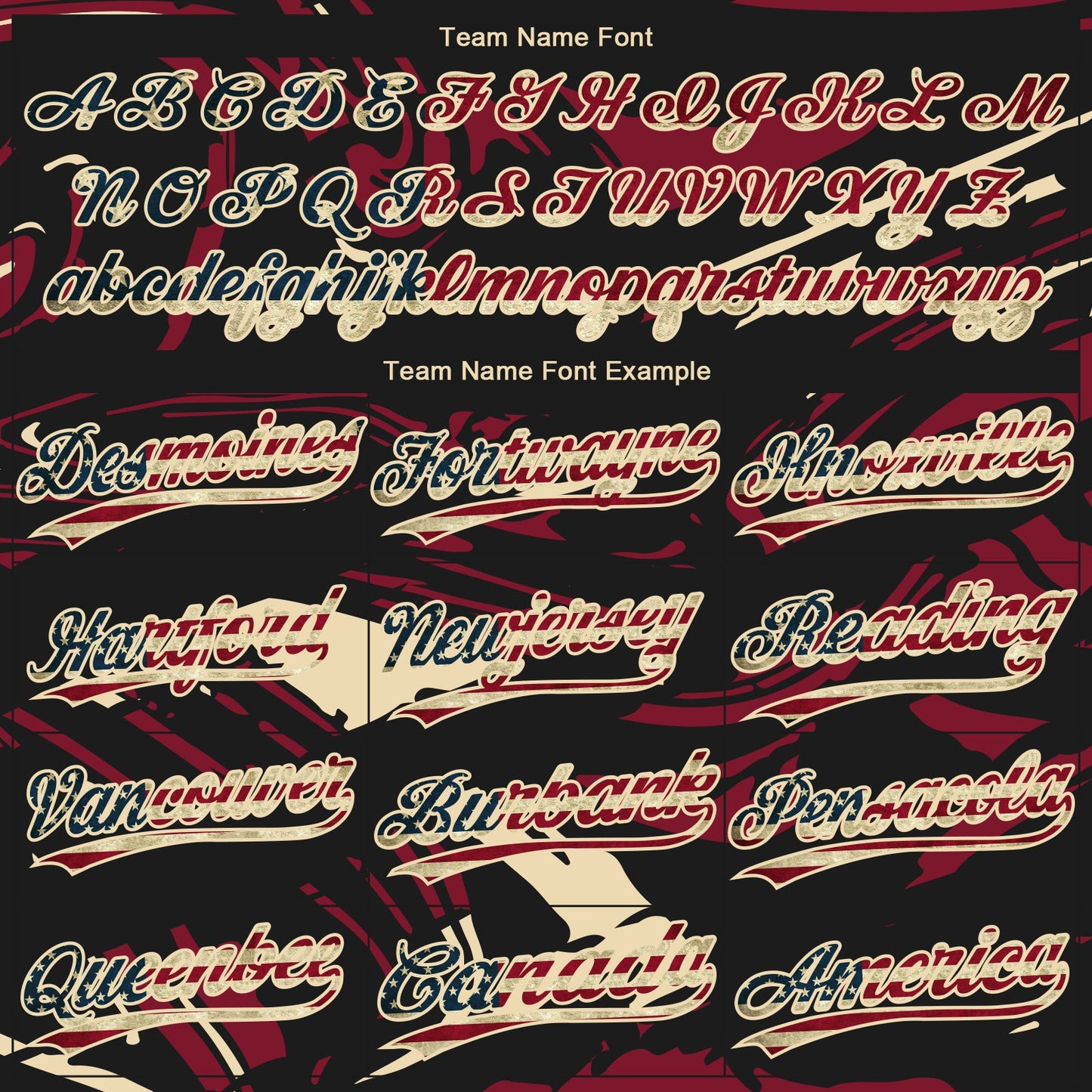 Custom Black Vintage USA Flag Crimson Cream-Cream Raglan Sleeves Abstract Fluid Marble Two-Button Unisex Softball Jersey