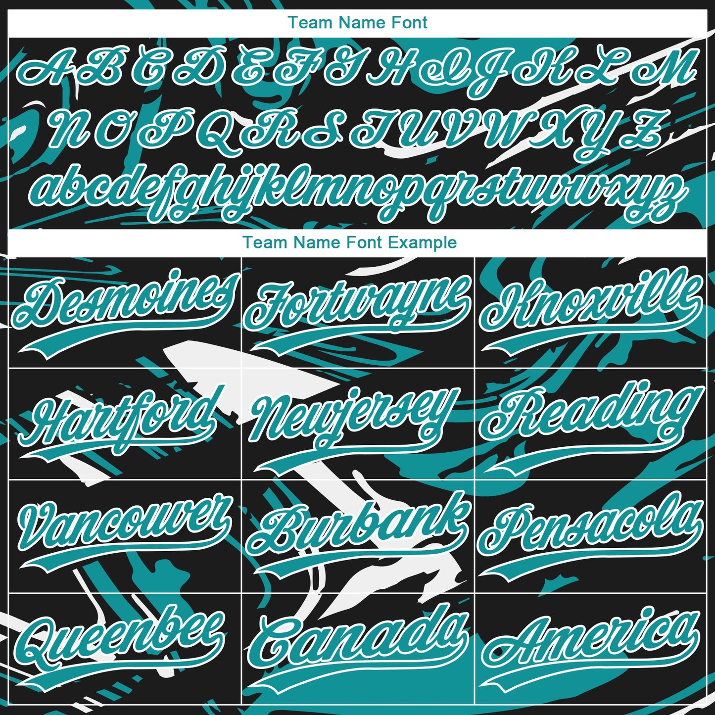 Custom Black Teal-White Raglan Sleeves Abstract Fluid Marble Two-Button Unisex Softball Jersey