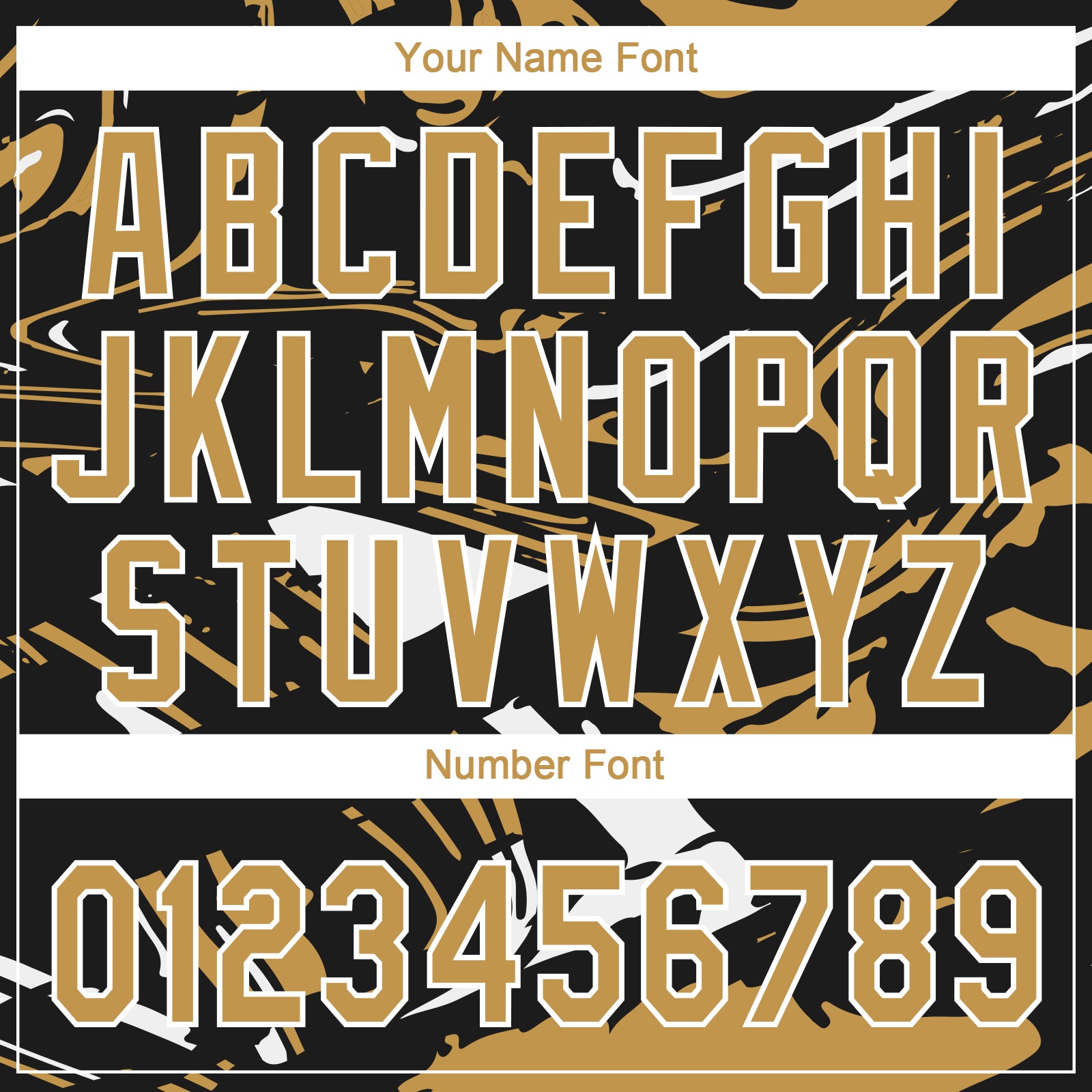 Custom Black Old Gold-White Raglan Sleeves Abstract Fluid Marble Two-Button Unisex Softball Jersey