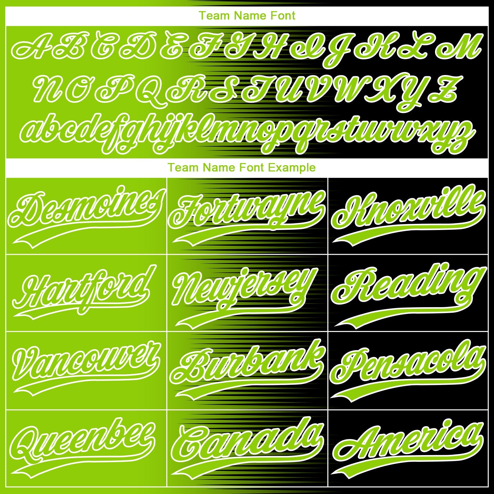 Custom Black Neon Green-White Gradient Horizontal Stripe Two-Button Unisex Softball Jersey
