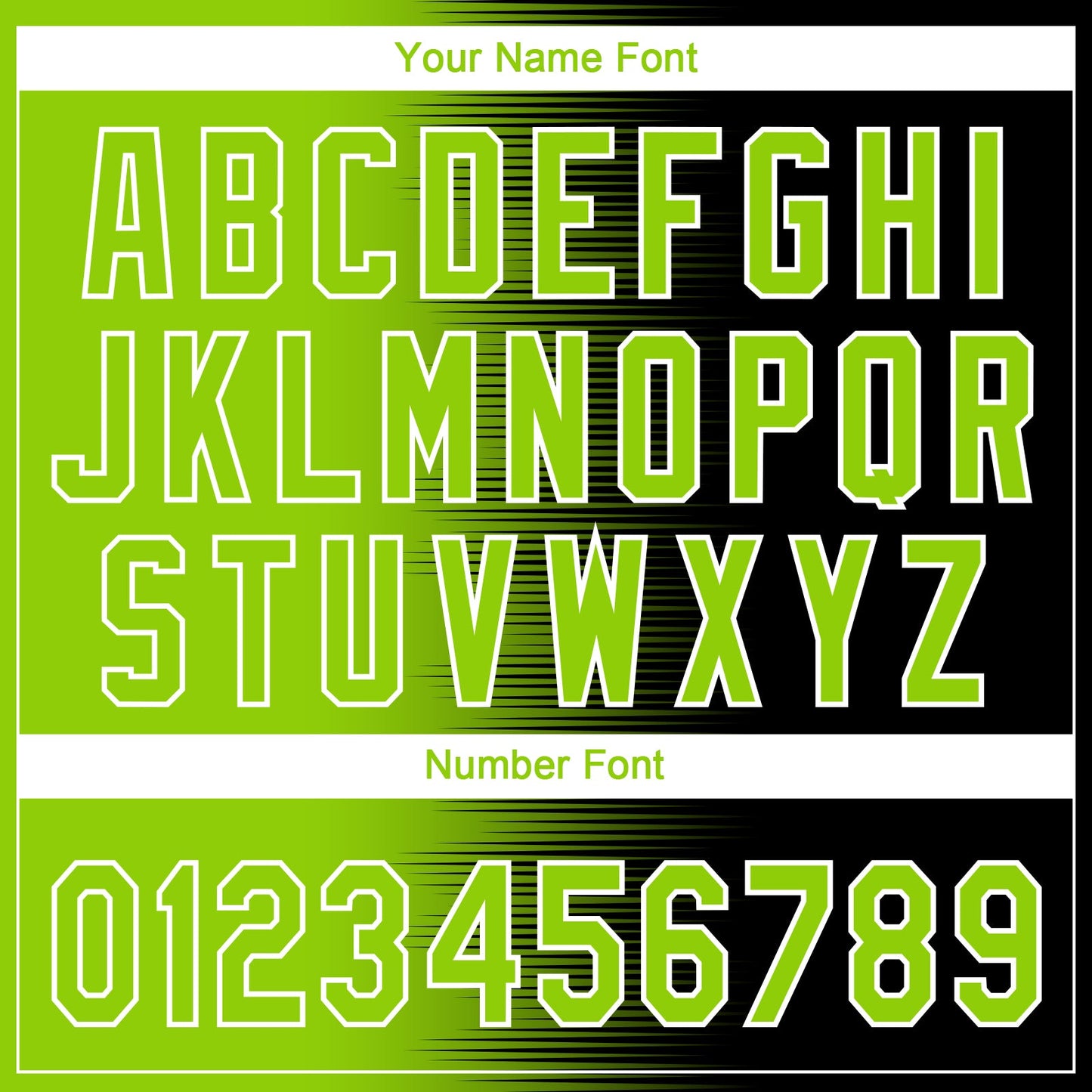 Custom Black Neon Green-White Gradient Horizontal Stripe Two-Button Unisex Softball Jersey