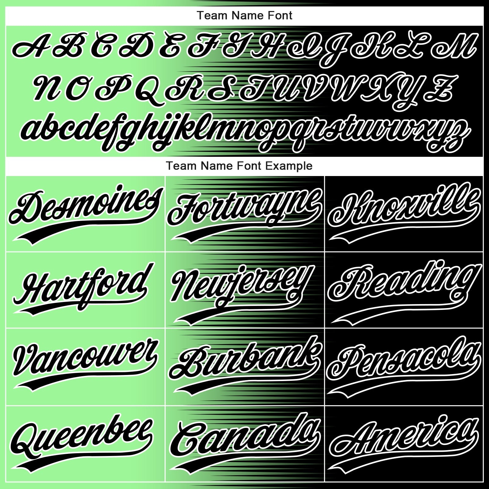 Custom Black Pea Green-White Gradient Horizontal Stripe Two-Button Unisex Softball Jersey