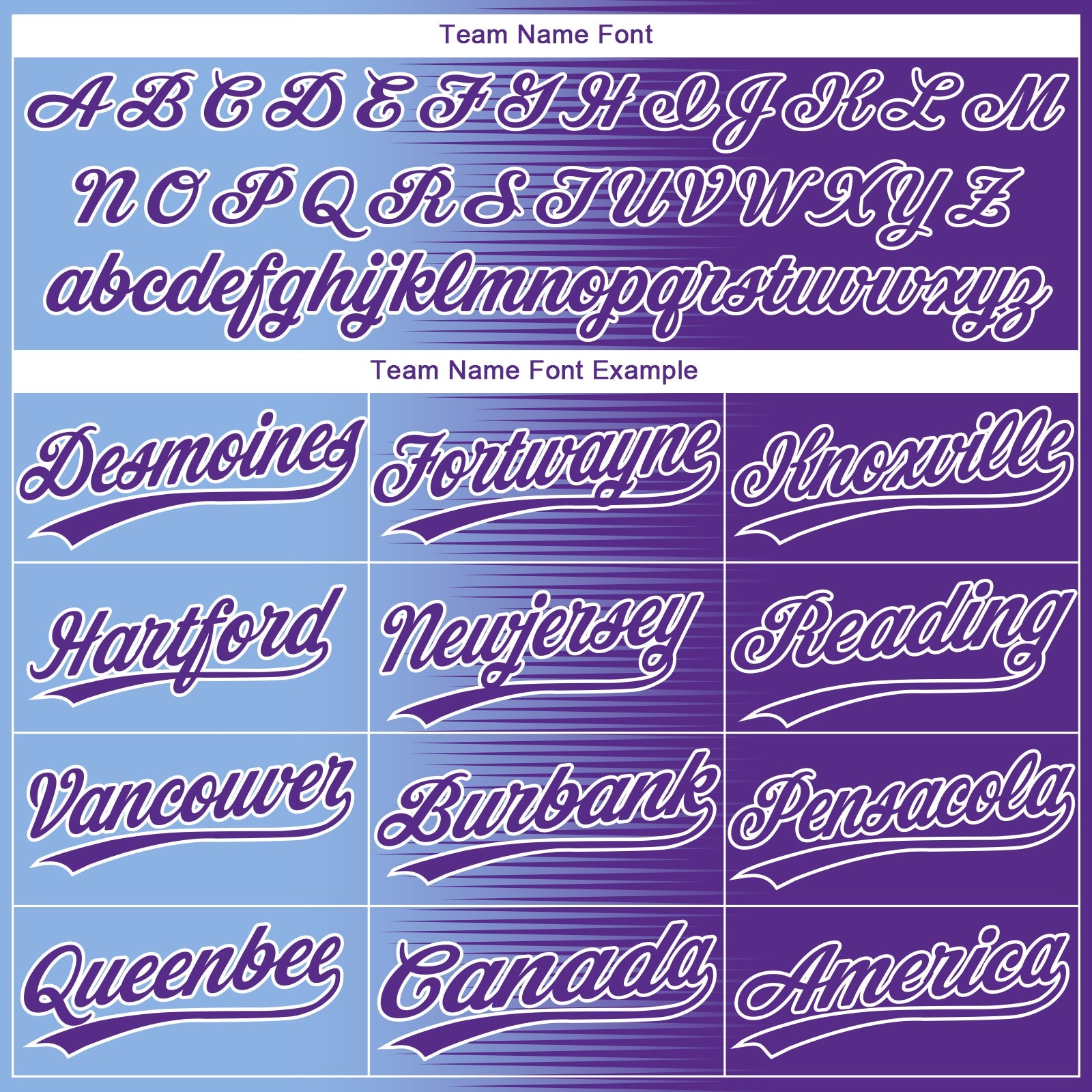 Custom Purple Light Blue-White Gradient Horizontal Stripe Two-Button Unisex Softball Jersey