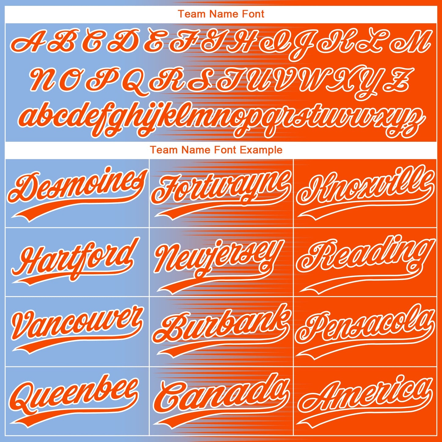 Custom Orange Light Blue-White Gradient Horizontal Stripe Two-Button Unisex Softball Jersey