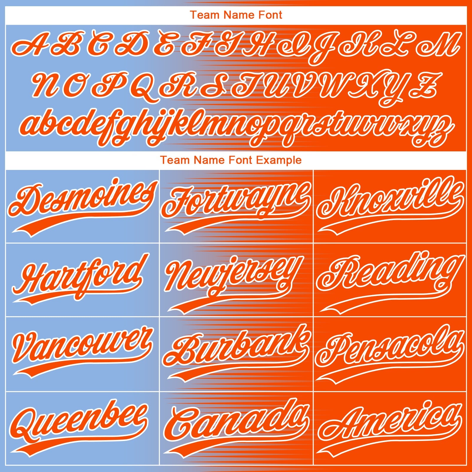Custom Orange Light Blue-White Gradient Horizontal Stripe Two-Button Unisex Softball Jersey