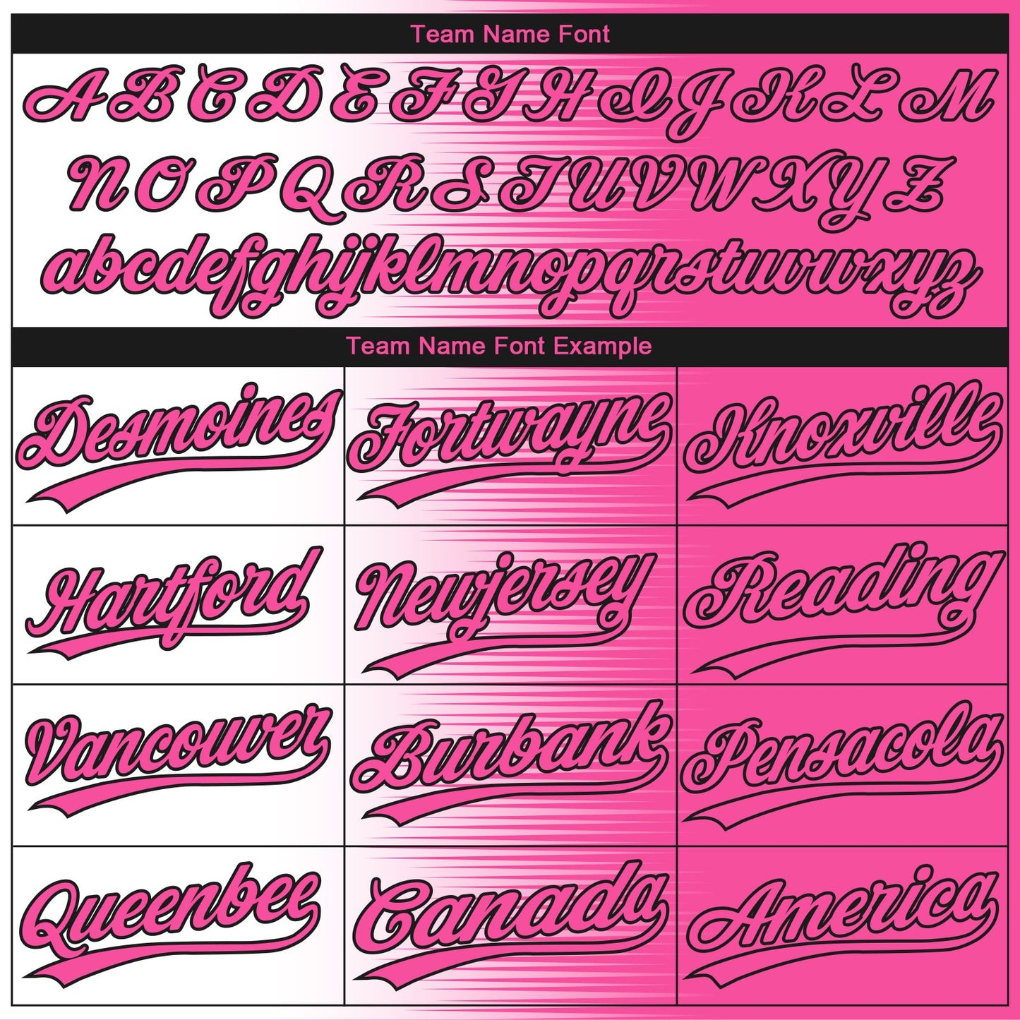 Custom Pink White-Black Gradient Horizontal Stripe Two-Button Unisex Softball Jersey