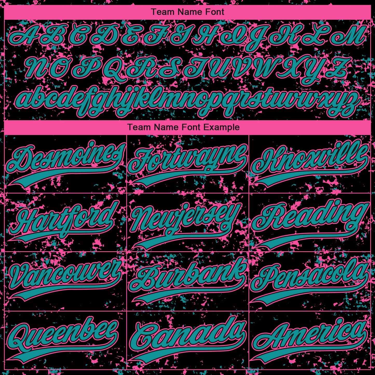 Custom Black Teal-Pink Abstract Shattered Paint Splatter Two-Button Unisex Softball Jersey