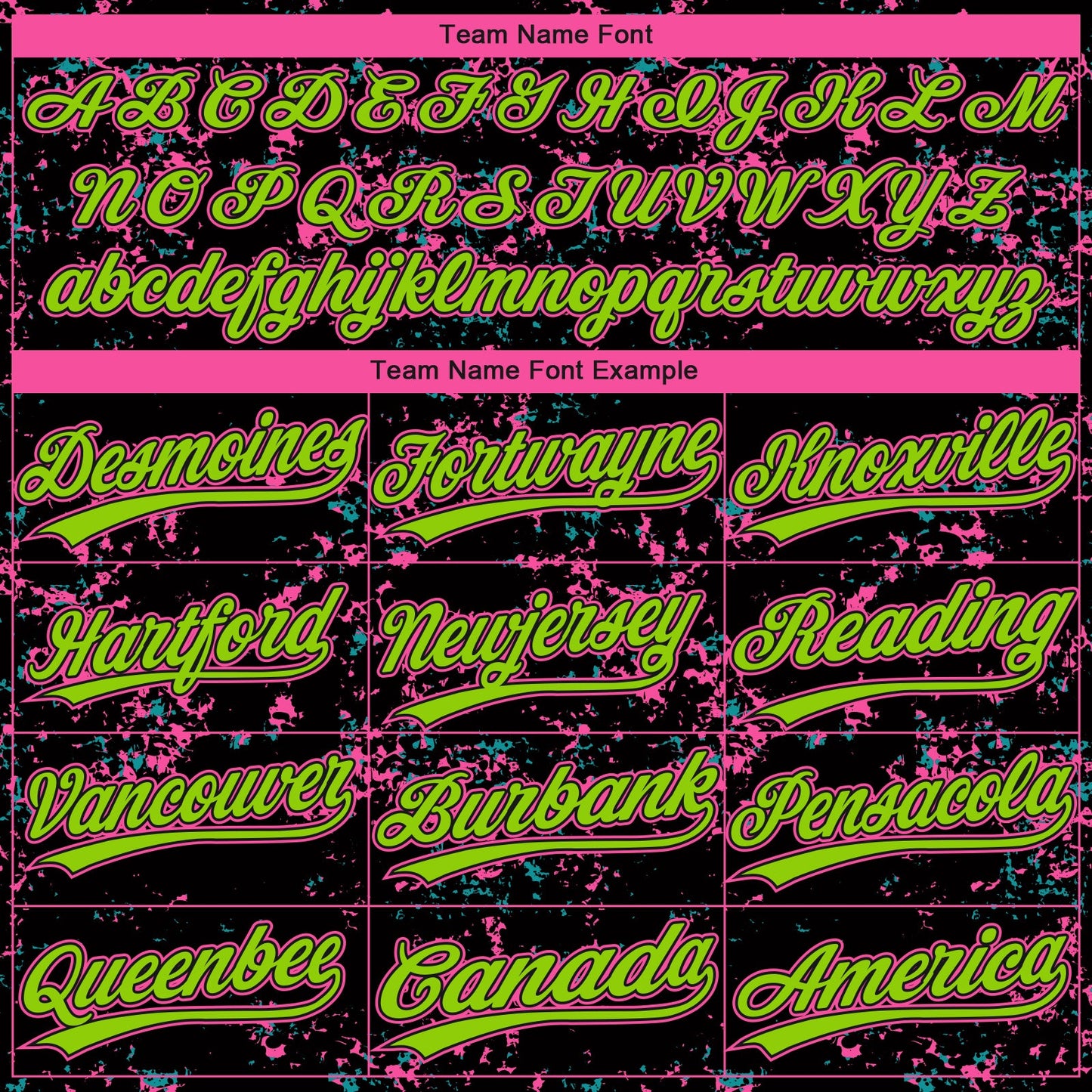 Custom Black Neon Green-Pink Abstract Shattered Paint Splatter Two-Button Unisex Softball Jersey