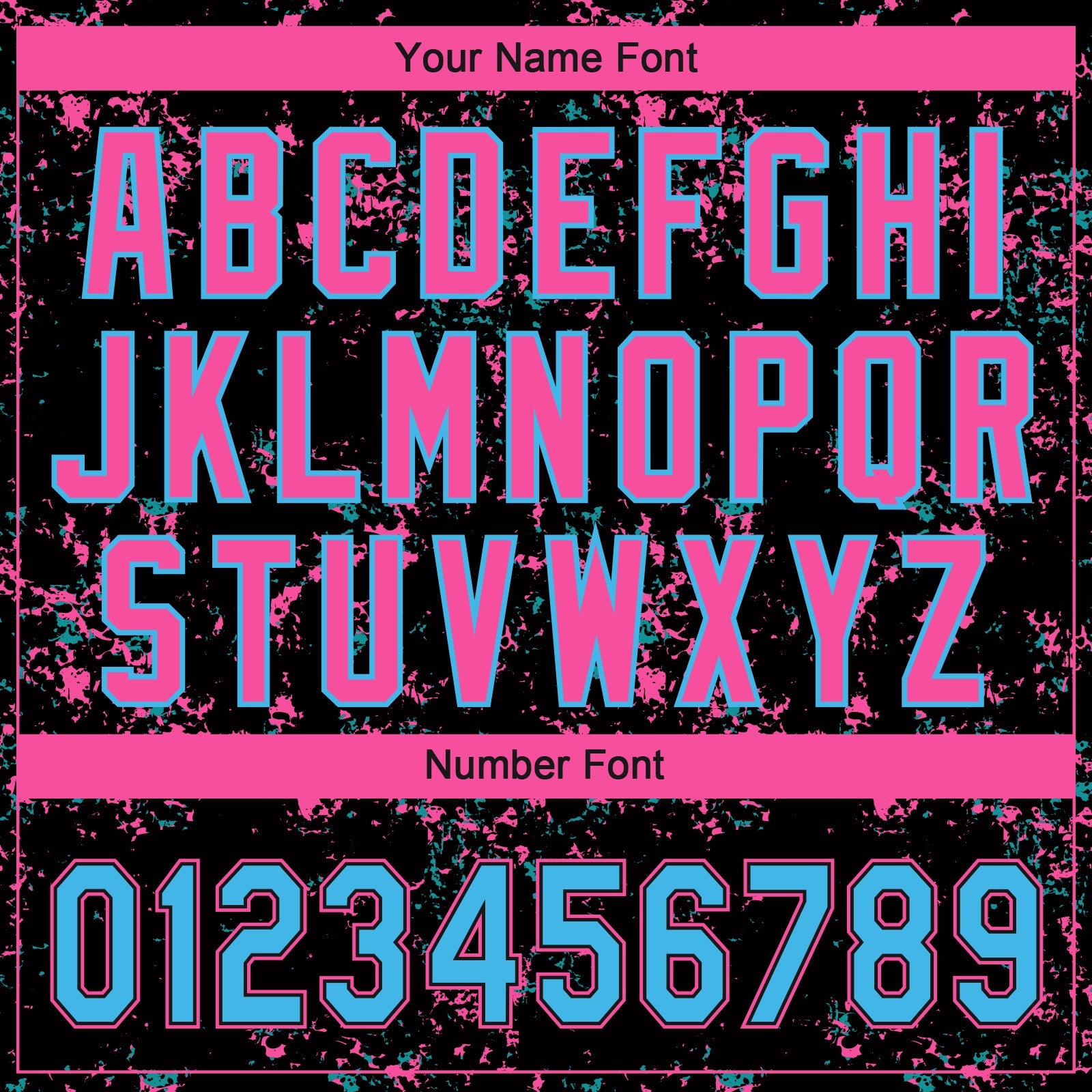 Custom Black Sky Blue Pink-Light Blue Abstract Shattered Paint Splatter Two-Button Unisex Softball Jersey