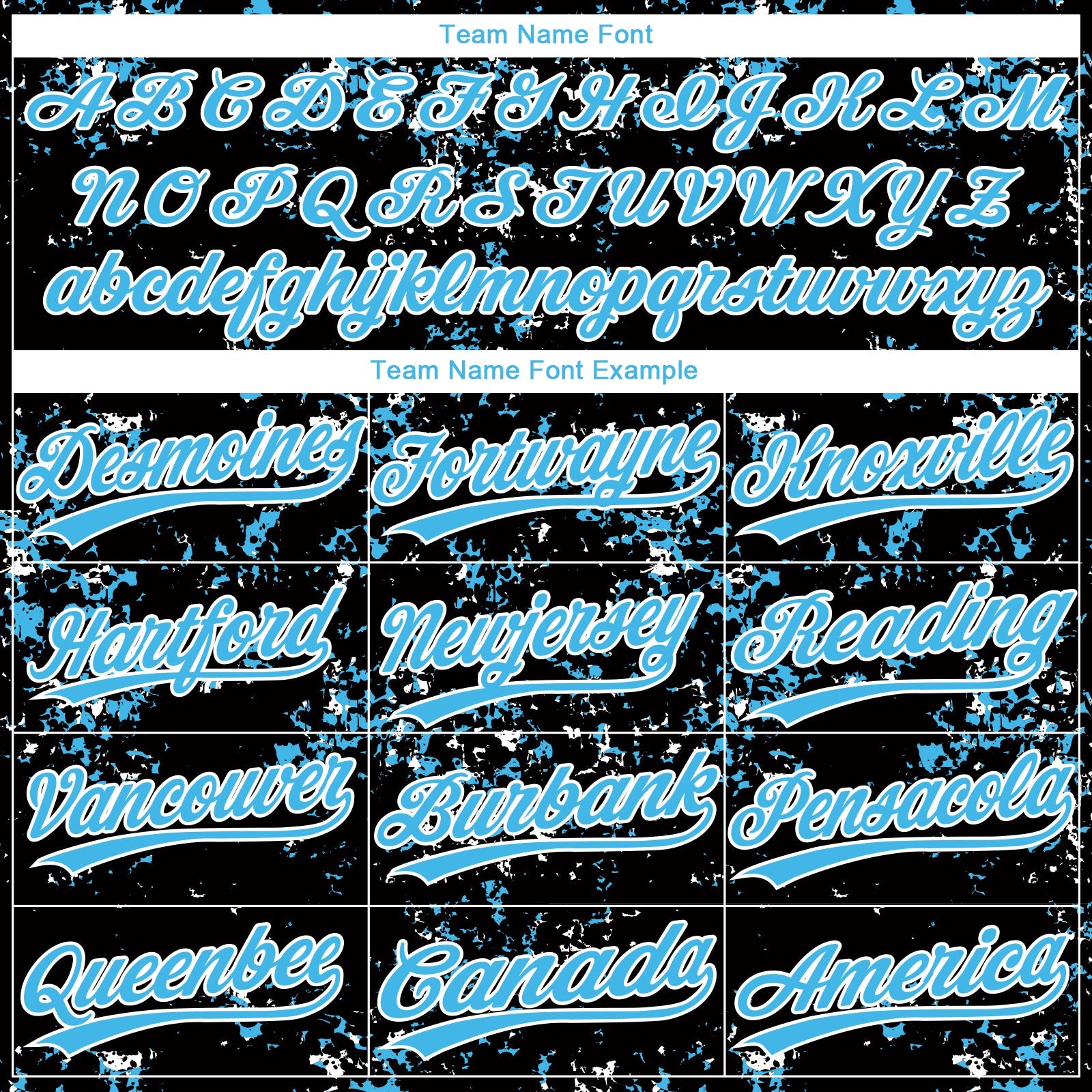 Custom Black Sky Blue-White Abstract Shattered Paint Splatter Two-Button Unisex Softball Jersey