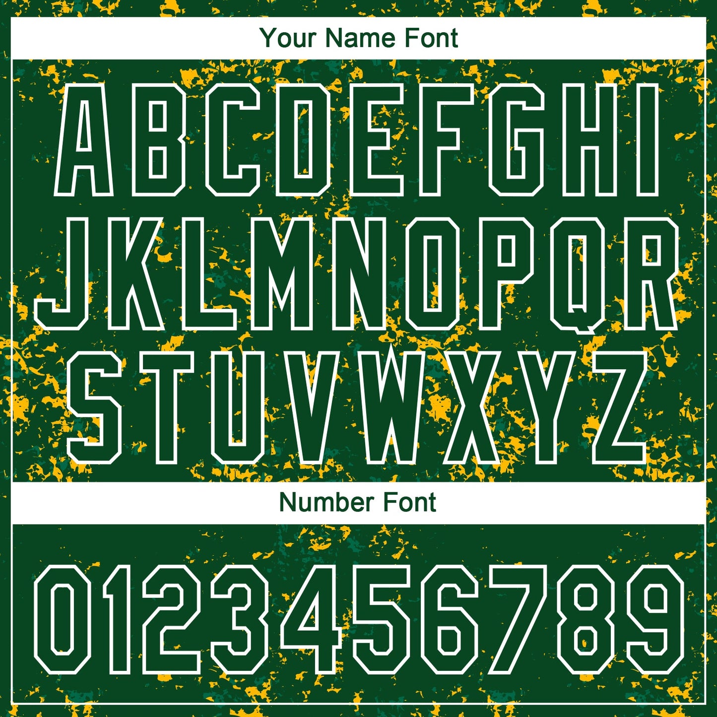 Custom Green Kelly Green Gold-White Abstract Shattered Paint Splatter Two-Button Unisex Softball Jersey