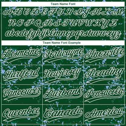 Custom Green Light Blue Kelly Green-White Abstract Shattered Paint Splatter Two-Button Unisex Softball Jersey