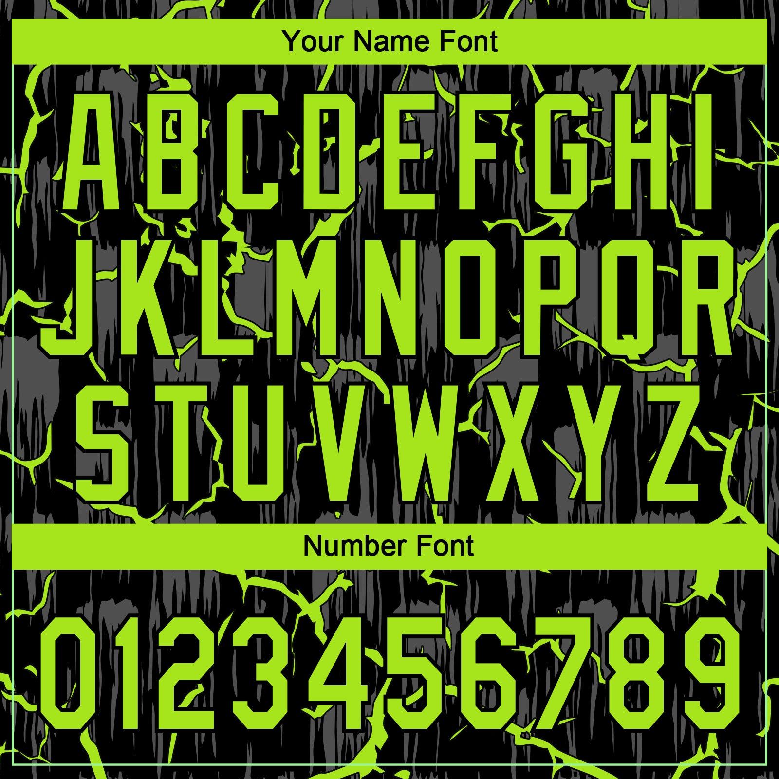 Custom Black Neon Green-Gray Raglan Sleeves Neon Lightning Crackle Two-Button Unisex Softball Jersey