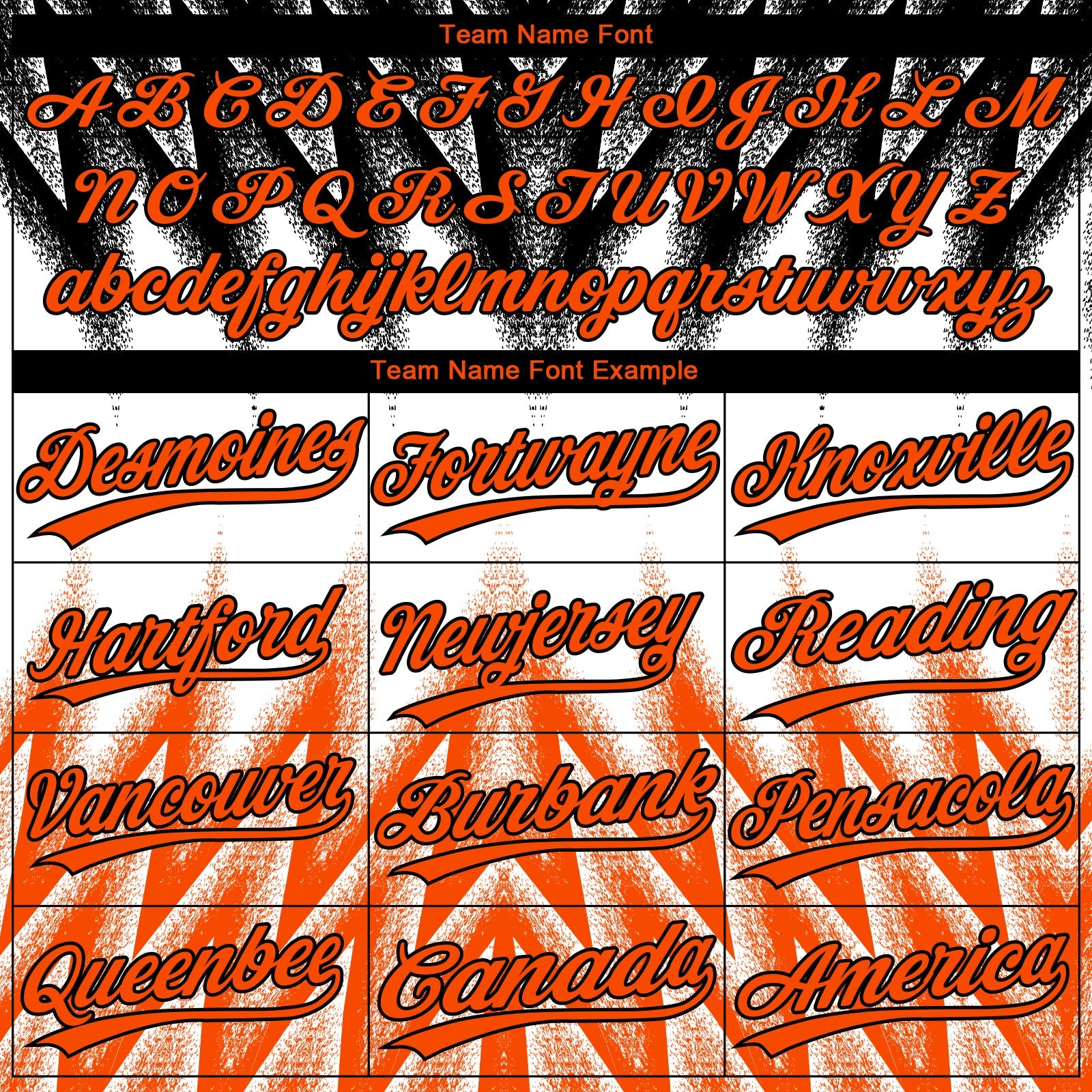 Custom Black Orange-White Raglan Sleeves Abstract Geometric Chevron Zigzag Two-Button Unisex Softball Jersey