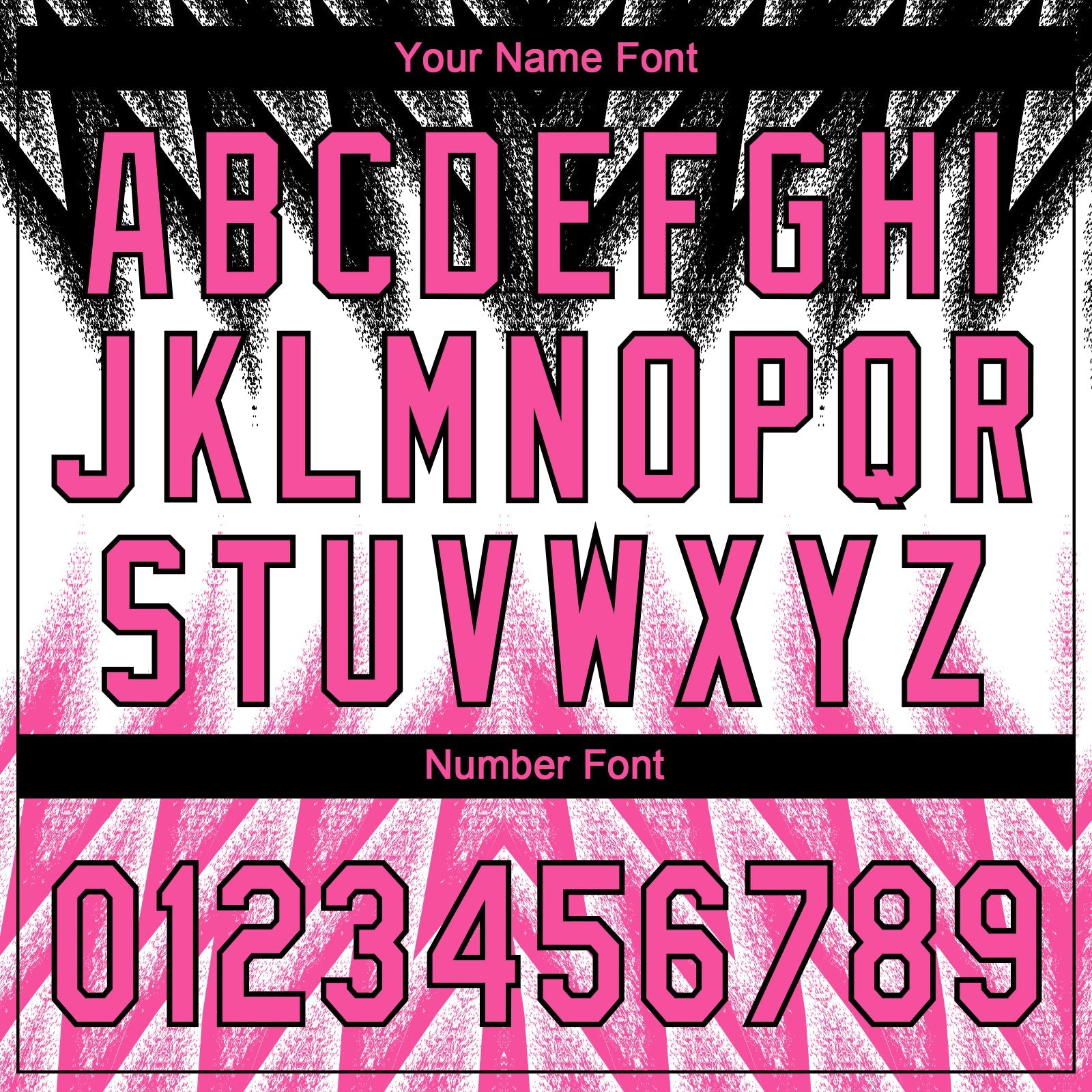 Custom Black Pink-White Raglan Sleeves Abstract Geometric Chevron Zigzag Two-Button Unisex Softball Jersey