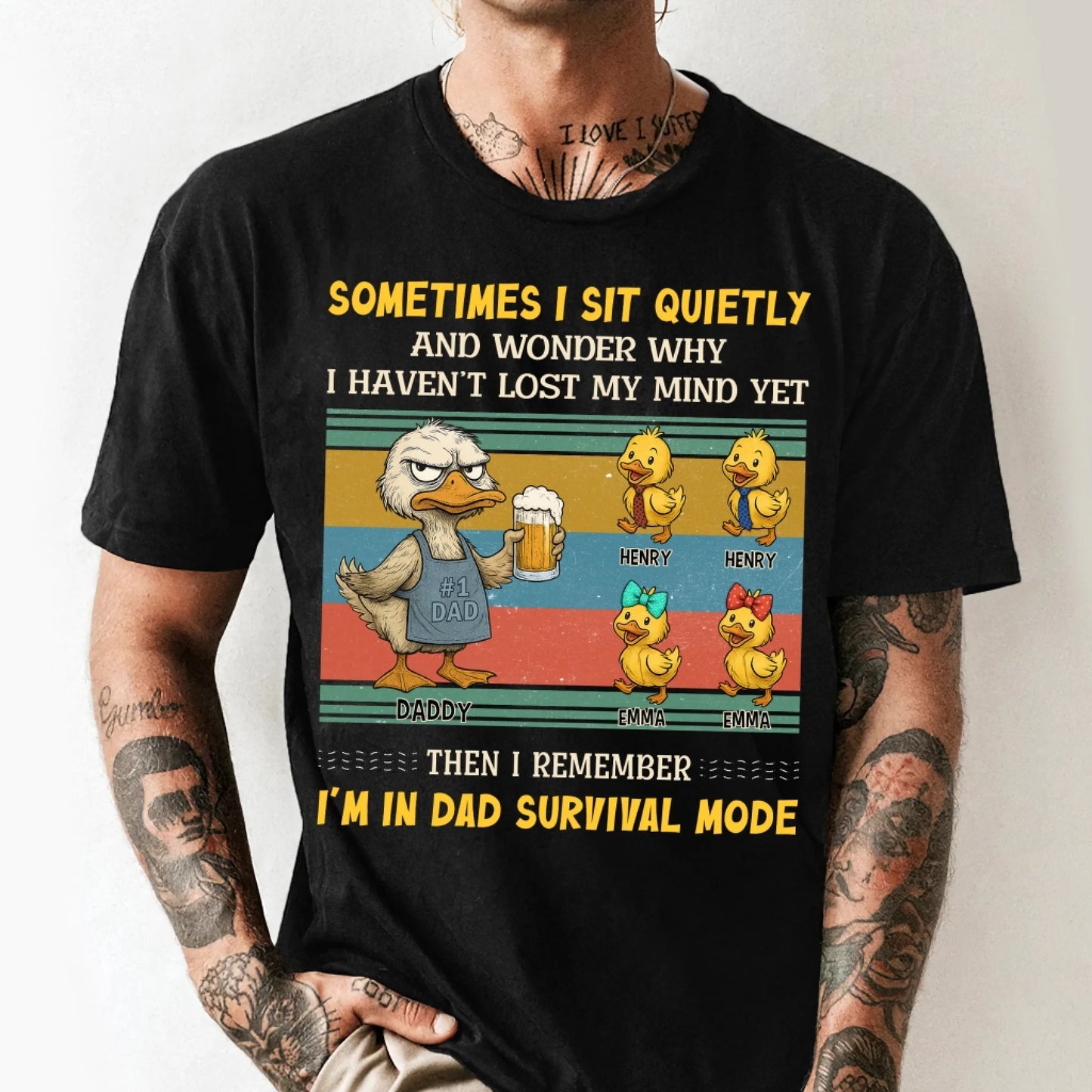 Sometimes I sit quietly and wonder why..., Personalized Shirt, Happy Father's Day - Custom Choo