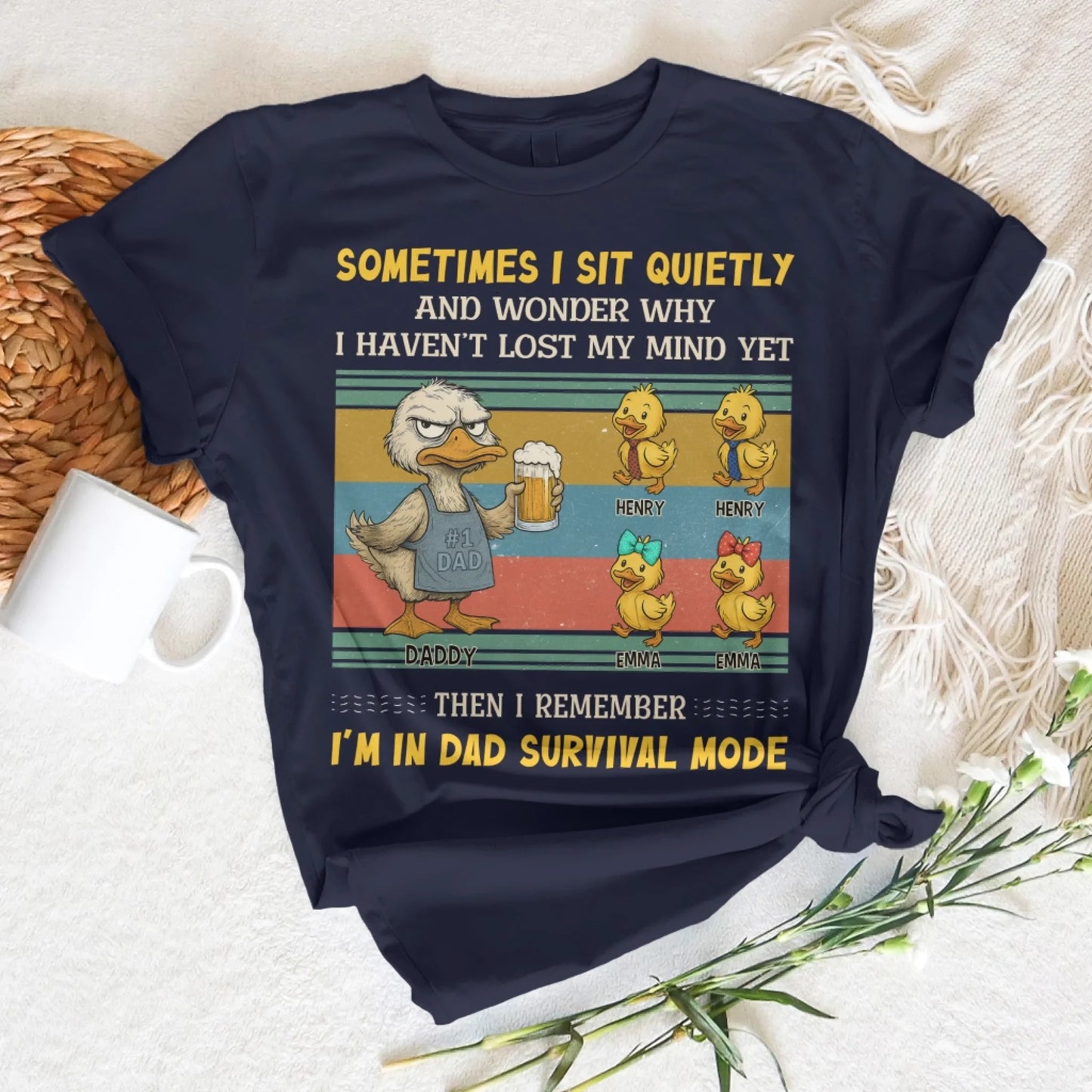 Sometimes I sit quietly and wonder why..., Personalized Shirt, Happy Father's Day - Custom Choo