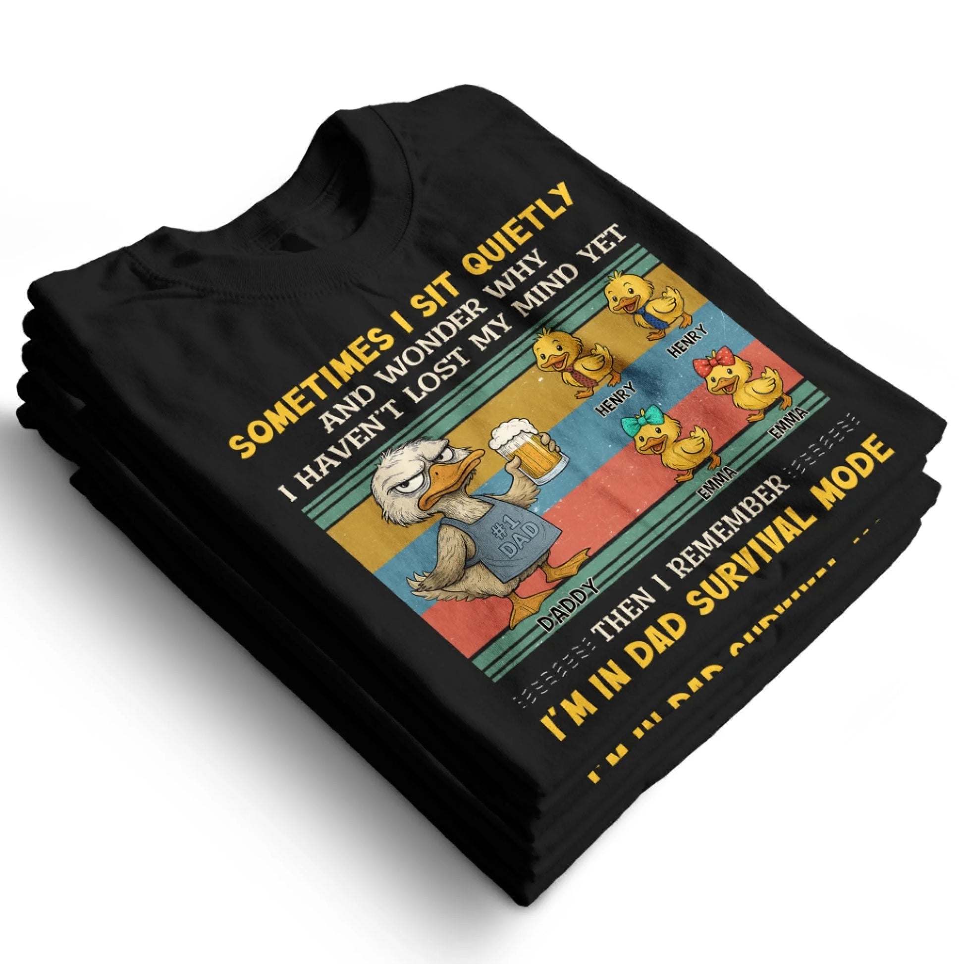 Sometimes I sit quietly and wonder why..., Personalized Shirt, Happy Father's Day - Custom Choo