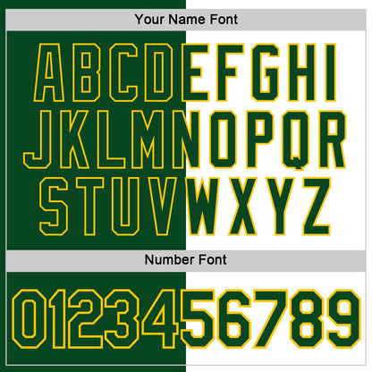 Custom Green White-Yellow Split Fashion Performance T-Shirt