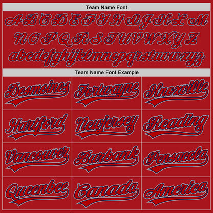 Custom White Red Navy-Gray Split Ripped Pattern Baseball Pullover Sweatshirt Hoodie