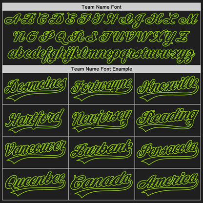 Custom Black Neon Green Split Ripped Pattern Baseball Pullover Sweatshirt Hoodie
