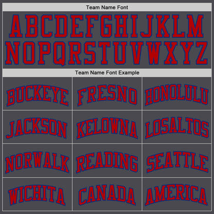 Custom Steel Gray Red-Royal Authentic Basketball Jersey