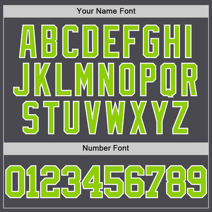Custom Steel Gray Neon Green-White Authentic Basketball Jersey